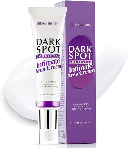 Enaskin Dark Spot Corrector Cream: Dark Spots Remover Cream For Private Parts Chest,Underarm,Inner Thighs,Bikini Area also Face,Elbows,Knees- Melasma,Sun Spot,Age Spot Remover (2 Fl Oz)