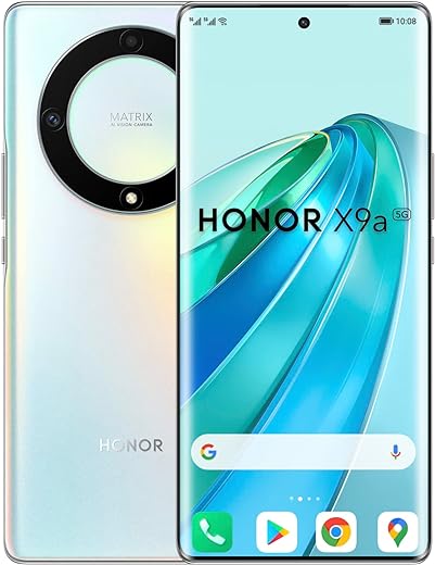 HONOR X9a Smartphone Silver 5G, 8GB+256GB, 6,67” Curved AMOLED 120Hz Display, 64MP Triple Rear Camera with 5100 mAh Battery, Dual SIM, Android 12-UAE Version