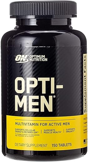 Optimum Nutrition (ON) Opti-Men, Vitamin C, Zinc and Vitamin D, E, B12 for Immune Support Mens Daily Multivitamin Supplement - 150 Count